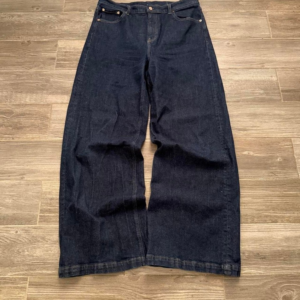 Y2K Gap baggy wide leg high stride dark wash jeans